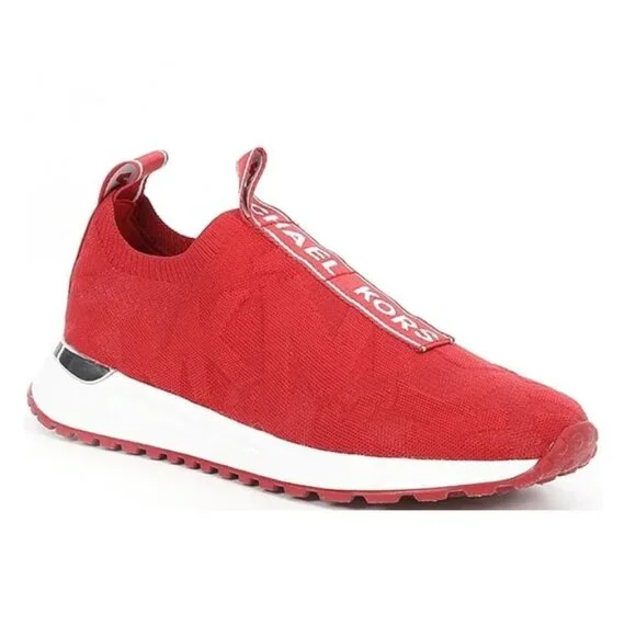 【Michael Kors】Bodie llic Logo Knit Slip-On Trainer WOMEN'S MICHAEL KORS BODIE STRETCH KNIT SLIP ON – Omars Shoes